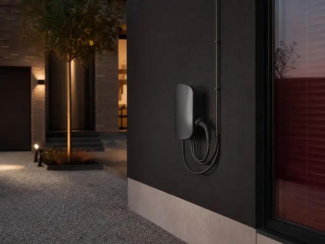 Illustration provisoire d’une borne de recharge installée à l’extérieur